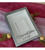 25X35 FÜME LEDSİZ FOTOĞRAF BÖLÜMLÜ ANI ÇERÇEVESİ- NİŞAN SÖZ GÜLLERİNİZ İÇİN ÇERÇEVELER