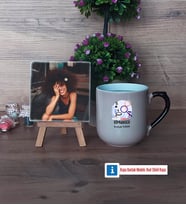 Kimyager Fotoğraflı Dekoratif Taş, Kupa Bardak Beyaz Hediye (Model 10)