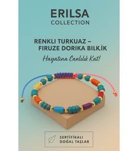 Sertifikalı RenkliDorika  Firuze Turkuaz Taşı Bileklik – Pozitif Enerjini Hisset, Ruhunu Parla (Çok Renkli)