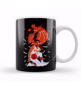 Trae Young Vintage Art  Legend Bbasketball Gift Vintage Retro Sstyle Kupa Bardak Porselen