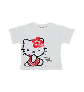 Hello Kitty 2-5 Yaş Tişört - Kırık Beyaz