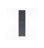 Hyperion Dolap 6 Raflı Tek Çekmeceli 2 Kapaklı 60x44x243 Çam-Antrasit