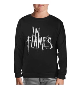 In Flames - Logo Siyah Çocuk Sweatshirt