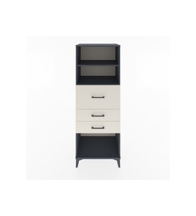 Hyperion Dolap 2 Raflı 3 Çekmeceli 60x44x163 Antrasit-Aytaşı
