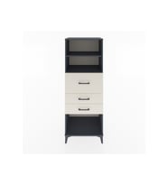 Hyperion Dolap 2 Raflı 3 Çekmeceli 60x44x163 Antrasit-Aytaşı