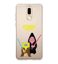 Huawei Mate 10 Lite Uyumlu Sunger Bob Star Wars Desenli Şeffaf Telefon Kılıfı