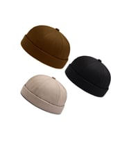 3 Lü Set %100 Pamuk Cap Ayarlanabilir Docker Şapka Yazlık Takke Şapka Retro Şapka Takke Şapka