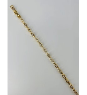 Zirkon Taşlı Pirinç Bileklikler 17+2 Cm - Kbl0378