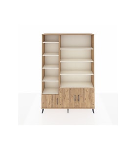 Arges Dolap 10 Raflı 3 Kapaklı 132x30x195 Çam-Çam/Aytaşı