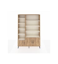 Arges Dolap 10 Raflı 3 Kapaklı 132x30x195 Çam-Çam/Aytaşı