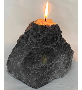 MİSSİ BÜYÜK GRİ DOĞAL KAYA TAŞI MUM(11 CM)