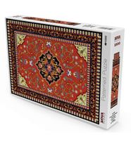 Nova Puzzle 1000 Parça Kırmızı Antik Halı Desenli Puzzle