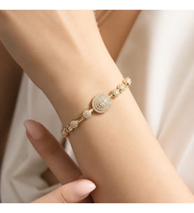 STİL İNCİSİ/XUPING JEWELRY LUMİNA ZİRKON TAŞLI BİLEKLİK (Altın Rengi)