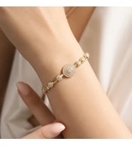 STİL İNCİSİ/XUPING JEWELRY LUMİNA ZİRKON TAŞLI BİLEKLİK (Altın Rengi)