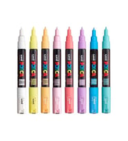 Uni Posca PC-1M Boyama Markörü 0.7 mm 8'li Set Soft Renkler
