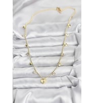 Pirinç Gold Renk Kalp Model Kadın Kolye 5886 - SSSSSS4022-2701