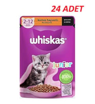 Whiskas Pouch Sos İçinde Kümes Hayvanlı Yavru Kedi Konservesi 85 Gr*24 Adet