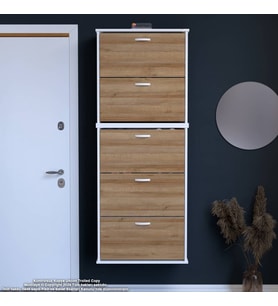 Modilayn VARBİ UMAY' 2 Li Asma Antre 72x193x26 cm 5 Düşer Kapak 10 GözAyakkabılık
