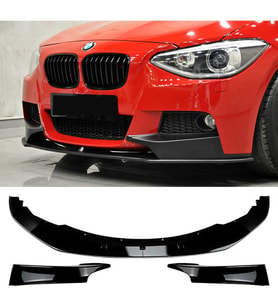 Bmw F20 M Technic Flaplı Ön Lip Plastik Parlak Siyah karlık-ön-ek-bodykit 2011 2012 2013 2014