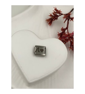 A Harfli Paslanmaz Çelik Italyan Charm Bileklik Kişiselleştirme Eki Link