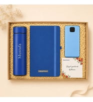 Kişiye Özel Dereceli Termos, Defter Ve 10000 Mah Hızlı Şarj Powerbank Hediye Kutusu Ofis Hediye Seti