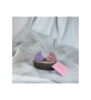 Antik Pembe - Mor Tavşan 2'li Not Tutucu Set, Fotoğraf Tutucu