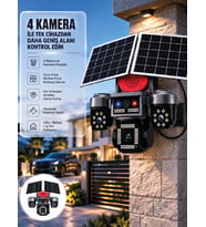 Lexroo SIM Kart Destekli 4 Kameralı Akıllı Dış Mekan Güvenlik Kamerası