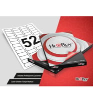 Herboy HB-1052 Beyaz Lazer Etiket A4, 46,4mm x 21,2mm