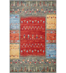 Eliana Home Baskılı, Yıkanabilir Kaymaz Taban Salon Halısı LNA1176 100x150 cm (Yeşil)