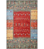 Eliana Home Baskılı, Yıkanabilir Kaymaz Taban Salon Halısı LNA1176 100x150 cm (Yeşil)