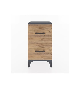 Arges Komodin 2 Çekmeceli 44x30x80 Antrasit-Çam