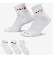 Nike Dri Fit Everyday Plus Cushioned Training Ankle Socks (3 Pairs) Unisex Çeyrek Bilekli Çorap 3 Çift Beyaz