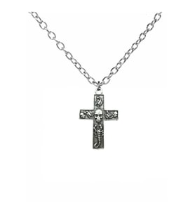 Kurukafa Figürlü Gotik Haç Tasarımlı Unisex Kolye – 60 cm Zincirli, Metal Alternatif Tarz Takı (Gümüş)