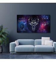 Panoramik Kanvas Astroloji Zodiac Boğa Burç Özellikleri Tablo