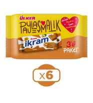 Ulker İkram Fındıklı Kremalı Biskuvi 3x84 gr X 6 Adet