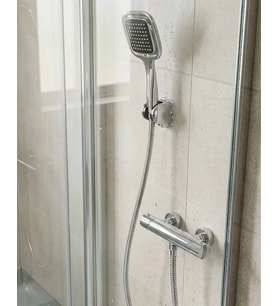 Siyah Duş Başlığı Seti Spiral Hortumlu El Duşu ve Duvar Askısı Banyo Seti
