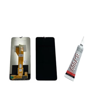 REALME C20,C21,C11 2021 Ekran Dokunmatik Çıtalı (SİYAH) B7000 YAPIŞTIRICI