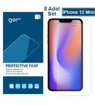 GOR İPhone 12 Mini 5.4 HD Ekran Koruyucu Jelatin 5 Adet Set-(5775) - SSSSSS9827-3519