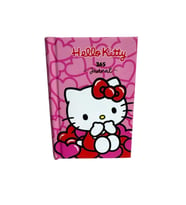 VICTORIA'S JOURNALS 525-1989 HELLO KITTY AND FRIEDNS A7 SERT KAPAK  GÜNLÜK AJANDA 80 GR. 368 SAYFA