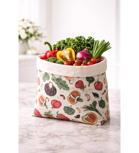 NUMI Naturals Premium Karışık Sebzeler Desenli Balmumu Sebze Saklama Kesesi 30x30 cm