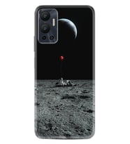 Infınix Hot 12 Kılıf Silikon Desen Özel Seri Astronoot Red Baloon 1608