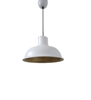 Retro Metal Beyaz içi Gold Dekoratif Tekli Sarkıt Avize Çap:30 cm