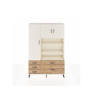 Arges Dolap 9 Raflı 5 Çekmeceli 3 Kapaklı 132x30x195 Aytaşı-Aytaşı/Çam