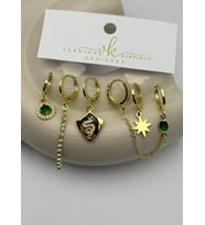 Vip 6'lı Gold Küpe - 25-vip149