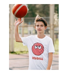 Unisex Red ball Baskılı Oyun Çocuk Tişört