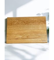 F&S WoodArt Meşe - Doğal Ahşap - El Yapımı Kesme Tahtası - Sunum Ve Et Tahtası - Büyük Boy