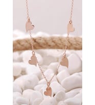 Kalpli Rose Gümüş Kolye 7462