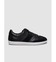 %100 Hakiki Deri Siyah Bağcıklı Erkek Sneaker