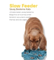 Slow Feeder  Köpekler İçin Yavaş Besleme Mama Kabı (Sarı)