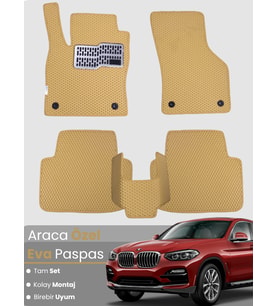 BMW X4 F26 (2014-2019) Uyumlu EVA Paspas Tam Set–Araca Özel,Su Geçirmez,Hızlı ve Kolay Montaj